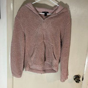 Rustic Pink Fluffy Zip-up Jacket